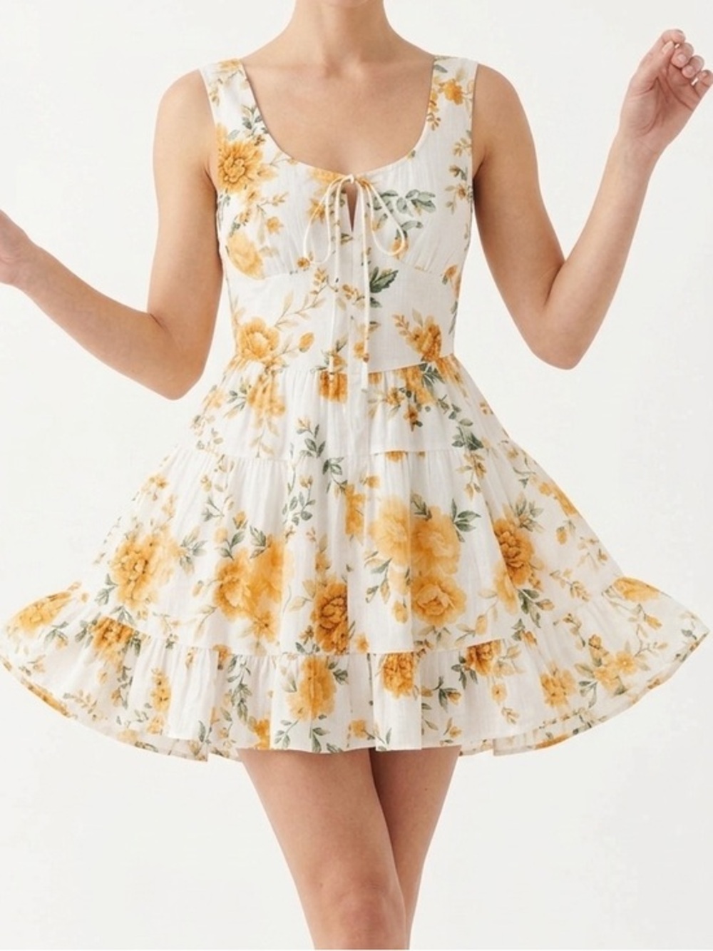 Live 4 Truth Floral Roses Mini Tiered Corset like Dress M